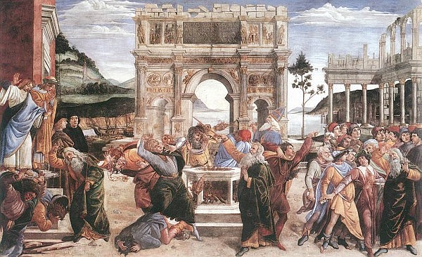 Punishment of Korah, by Botticelli